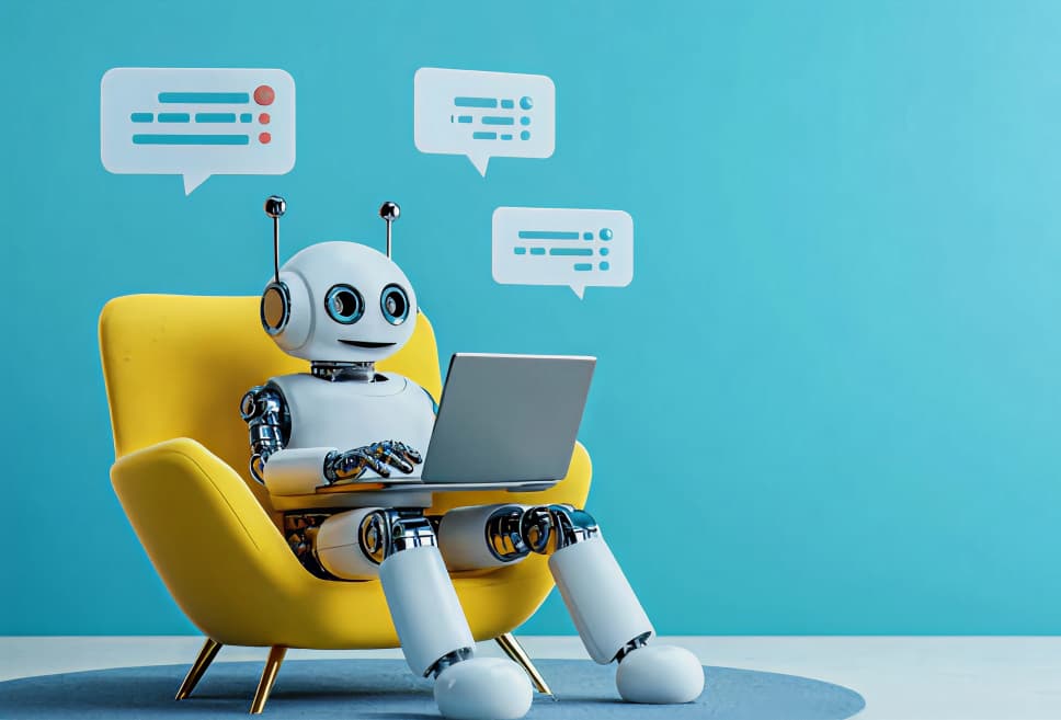 A robot answering support questions