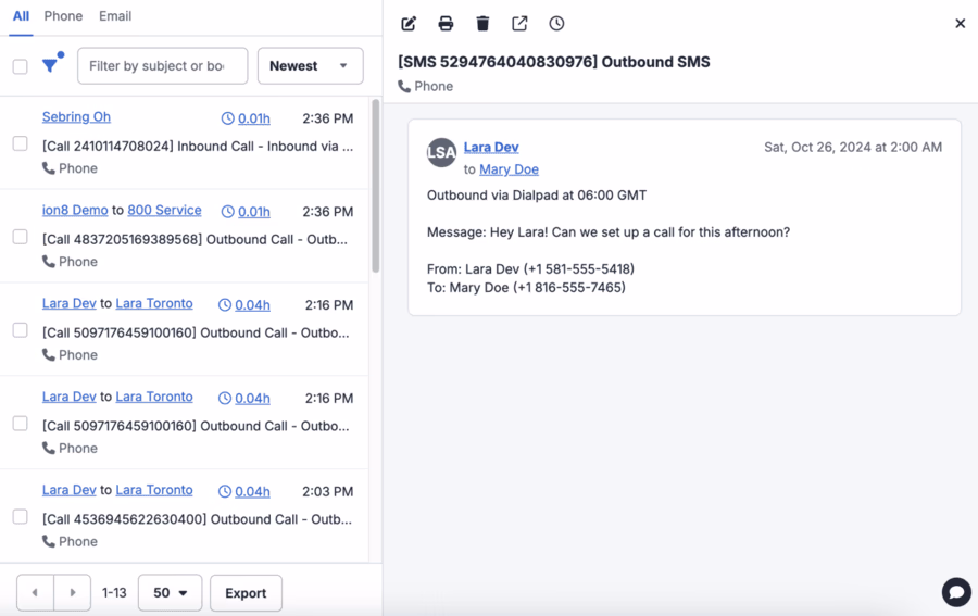 Client conversation